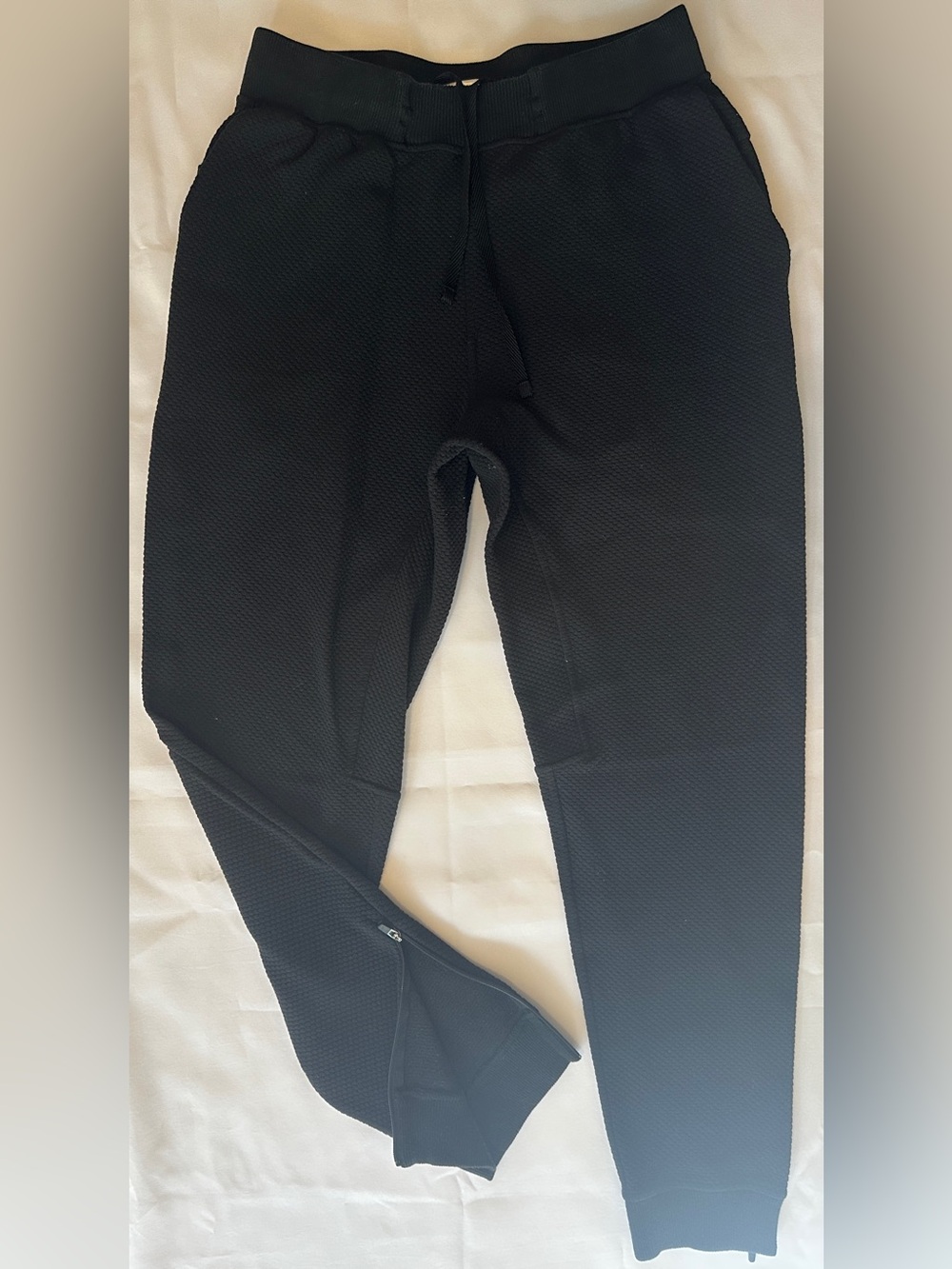 Women’s waffle knit Black Jogger Pants